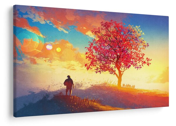 Slika - Drvo na brdu (90x60 cm)