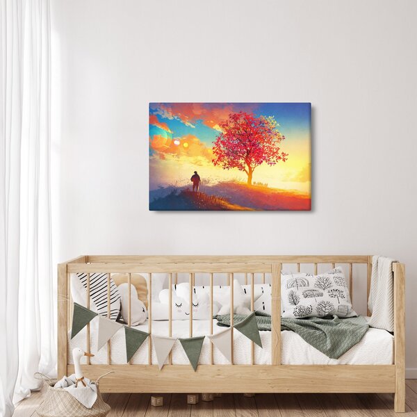 Slika - Drvo na brdu (90x60 cm)