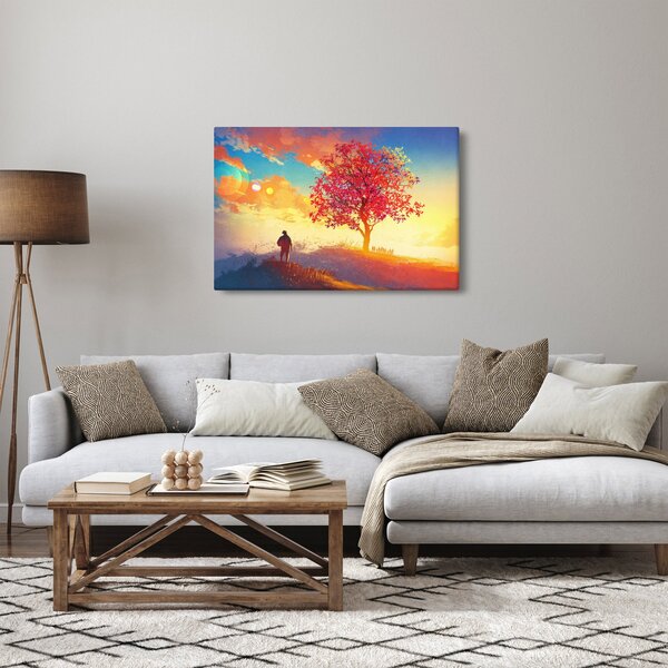 Slika - Drvo na brdu (90x60 cm)
