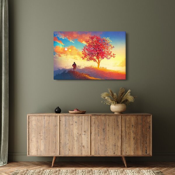 Slika - Drvo na brdu (90x60 cm)