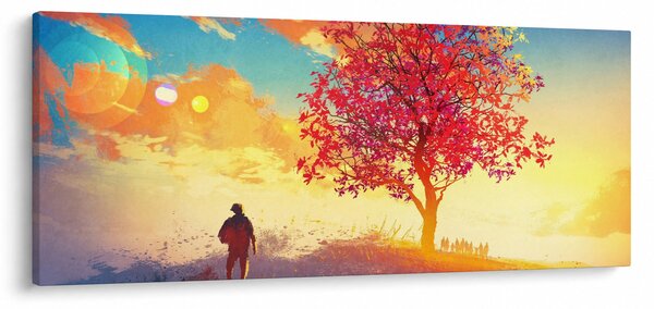 Slika - Drvo na brdu (120x50 cm)