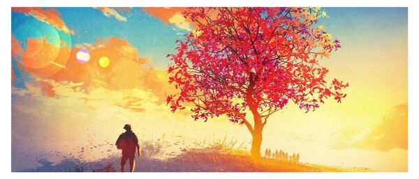 Slika - Drvo na brdu (120x50 cm)