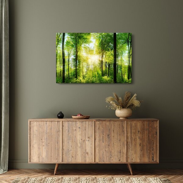 Slika - Zora u šumi (90x60 cm)