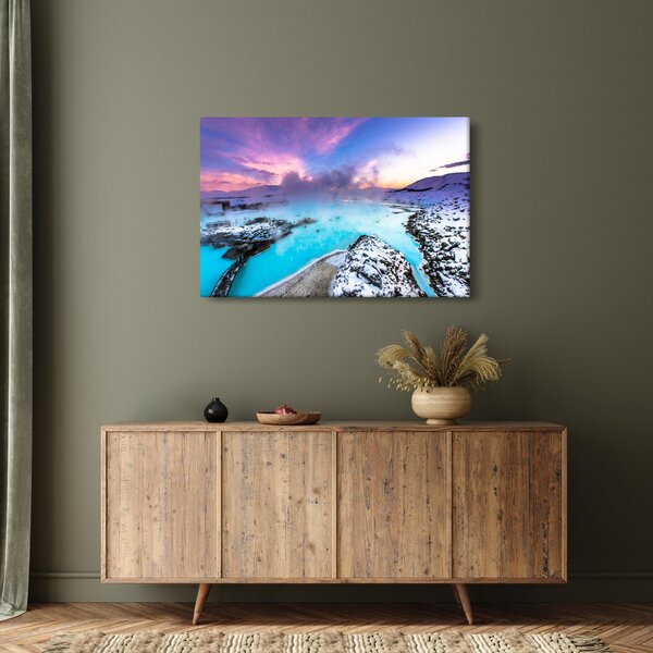 Slika - Plava laguna na Islandu (90x60 cm)