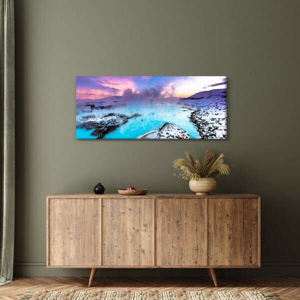 Slika - Plava laguna na Islandu (120x50 cm)