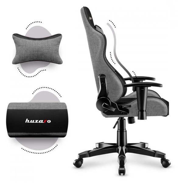 Praktična crno-siva gaming stolica za tinejdžere