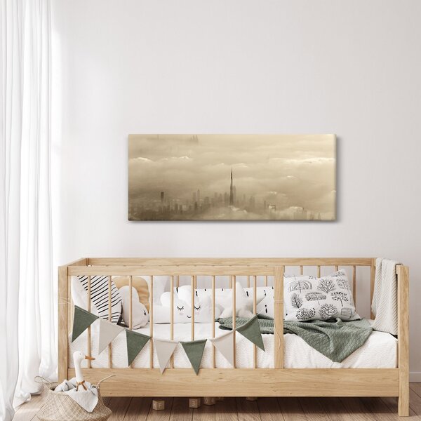 Slika - Grad u oblacima (120x50 cm)