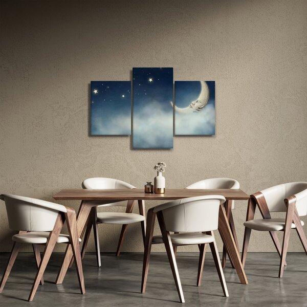 Slika - Mjesec sa zvijezdama (90x60 cm)