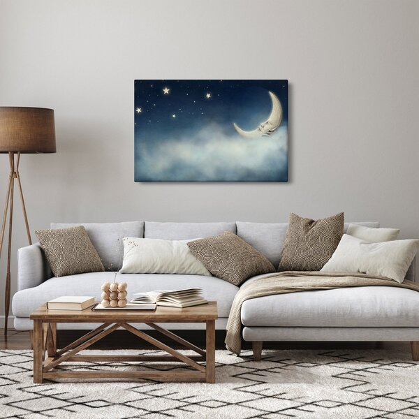 Slika - Mjesec sa zvijezdama (90x60 cm)