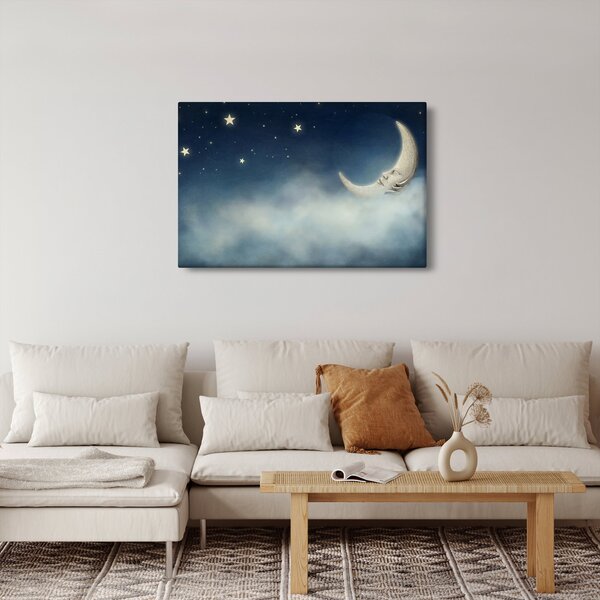 Slika - Mjesec sa zvijezdama (90x60 cm)