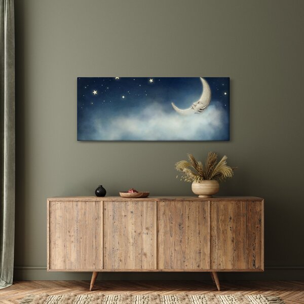 Slika - Mjesec sa zvijezdama (120x50 cm)