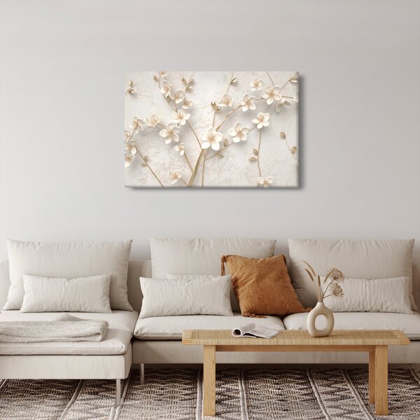 Slika - Zlatni cvijet - apstrakcija (90x60 cm)