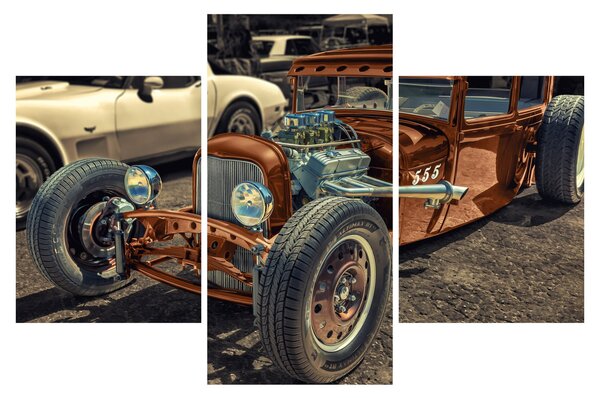 Slika smeđeg automobila (90x60 cm)