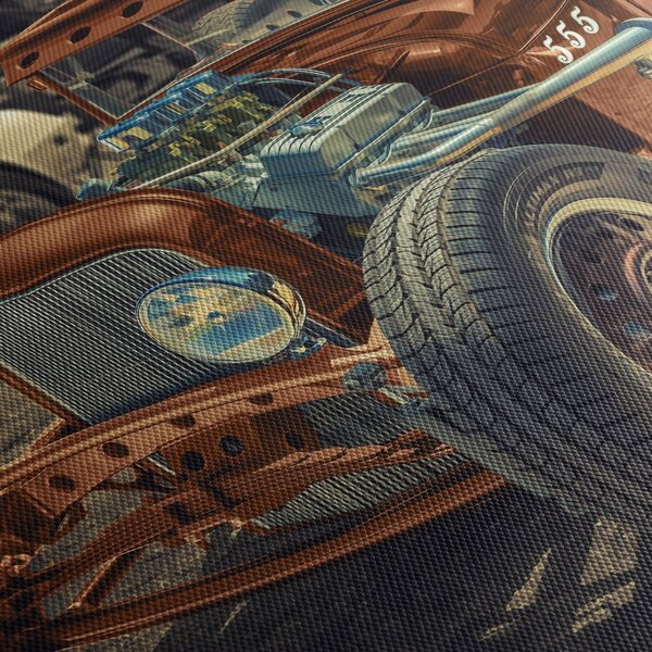 Slika smeđeg automobila (150x105 cm)