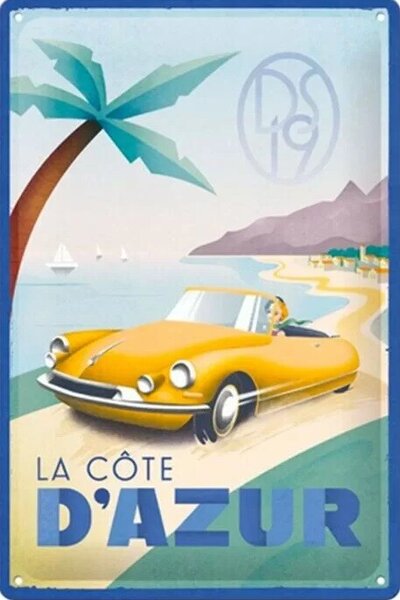 Metalni znak Citroen La Cote D'Azur, (20 x 30 cm)