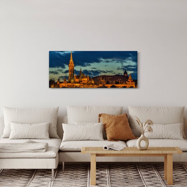 Slika osvijetljene građevine (120x50 cm)