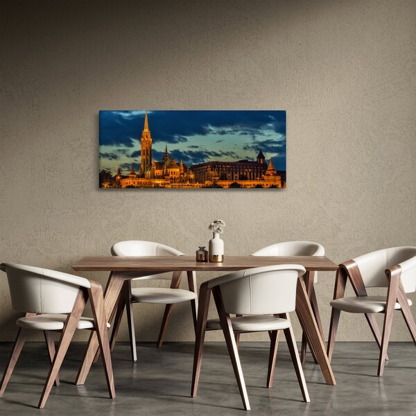 Slika osvijetljene građevine (120x50 cm)