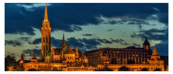 Slika osvijetljene građevine (120x50 cm)