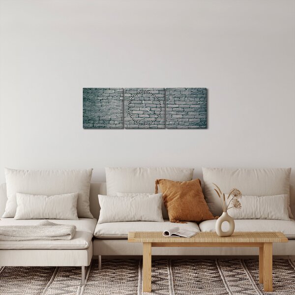 Slika zida od opeke (sa satom) (90x30 cm)