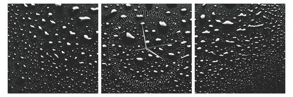Slika kapljica vode (sa satom) (90x30 cm)