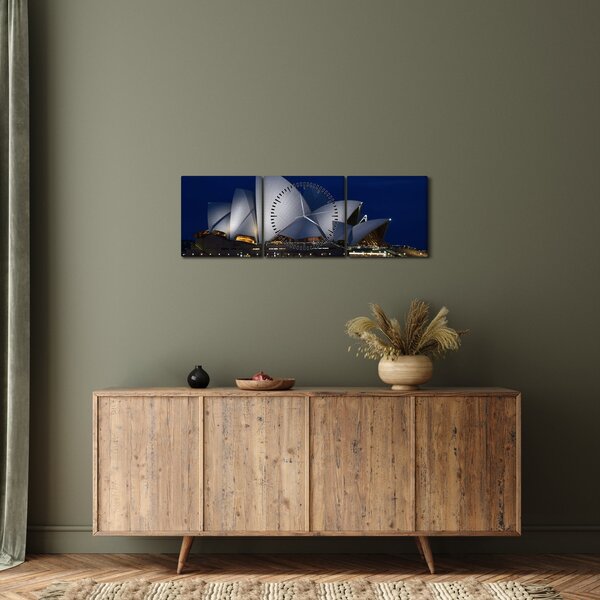 Noćna slika Sydneya (sa satom) (90x30 cm)
