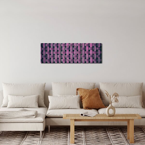 Slika ljubičaste teksture (sa satom) (90x30 cm)