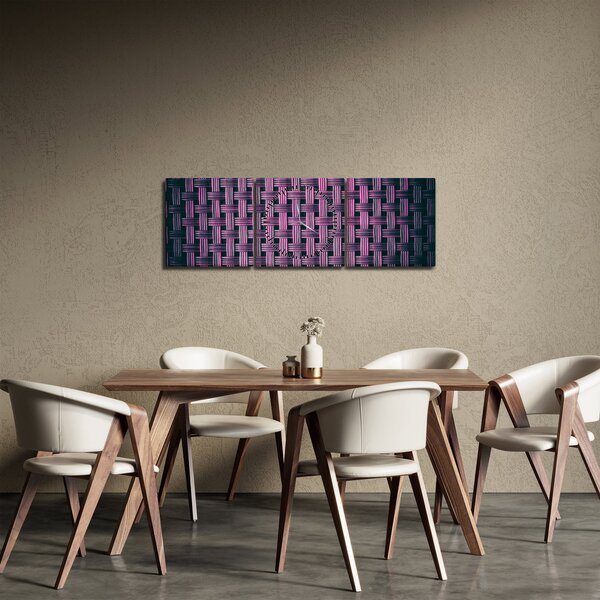 Slika ljubičaste teksture (sa satom) (90x30 cm)