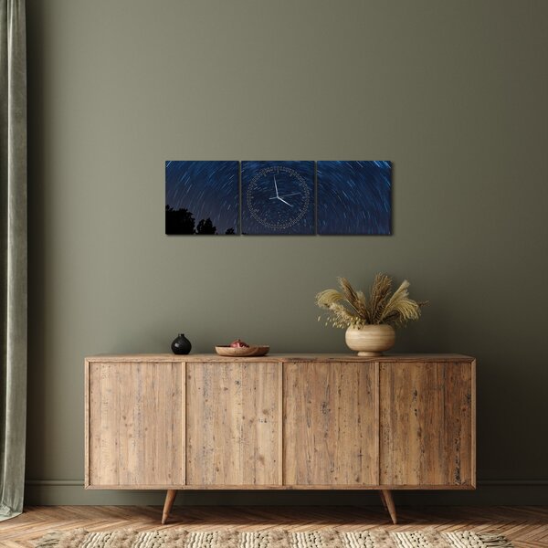 Slika noćnog neba (sa satom) (90x30 cm)