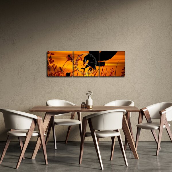 Slika siluete grabežljivca (sa satom) (90x30 cm)