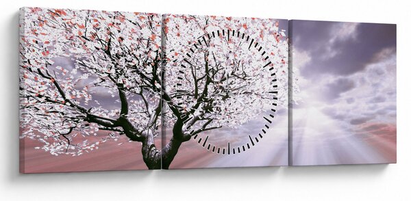 Crvena slika stabla (sa satom) (90x30 cm)
