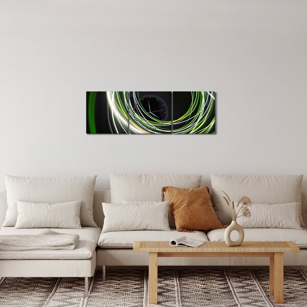 Slika zelenih linija (sa satom) (90x30 cm)