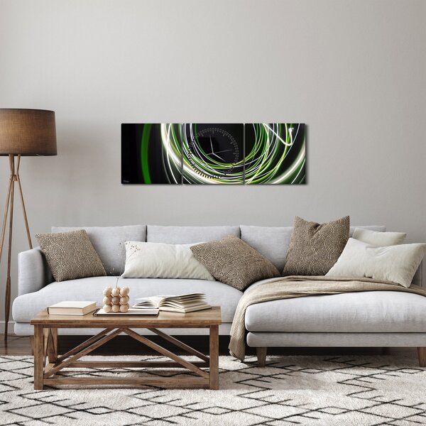 Slika zelenih linija (sa satom) (90x30 cm)