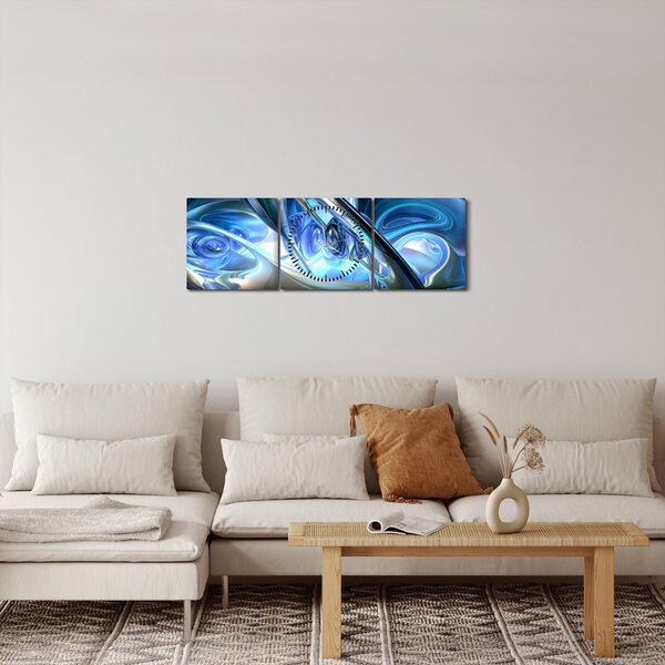 Slika plavih fraktala (sa satom) (90x30 cm)