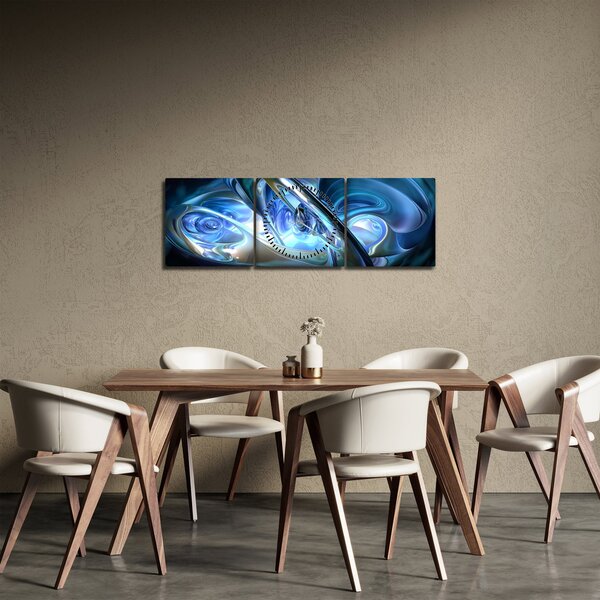 Slika plavih fraktala (sa satom) (90x30 cm)