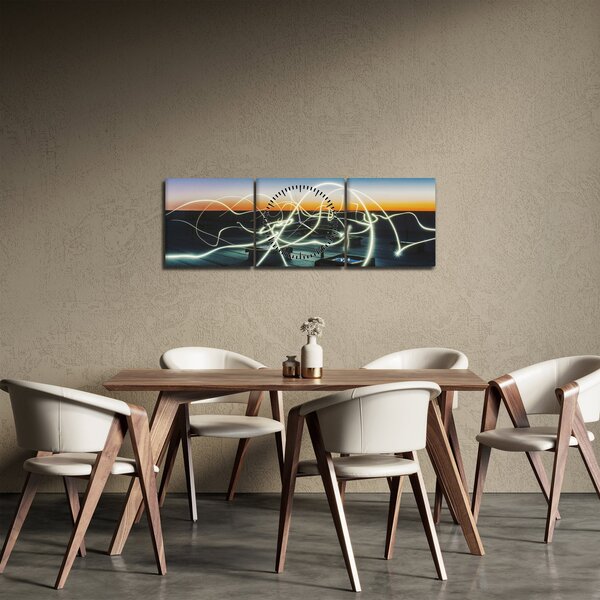 Slika - pogled na nebo s krova (sa satom) (90x30 cm)