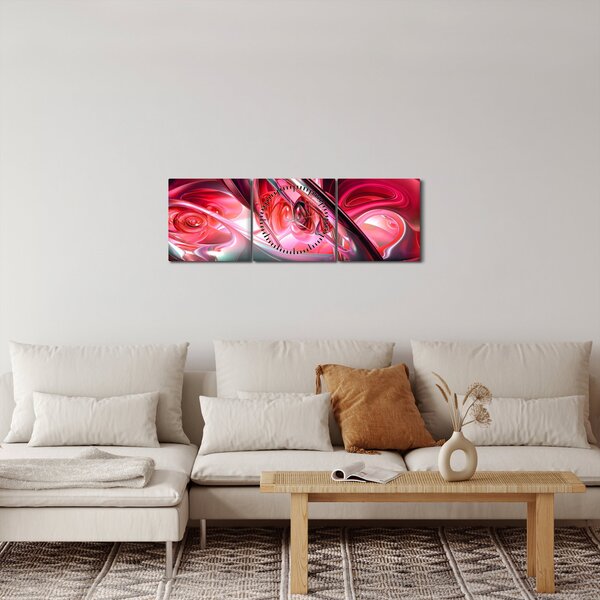 Slika crvenih fraktala (sa satom) (90x30 cm)
