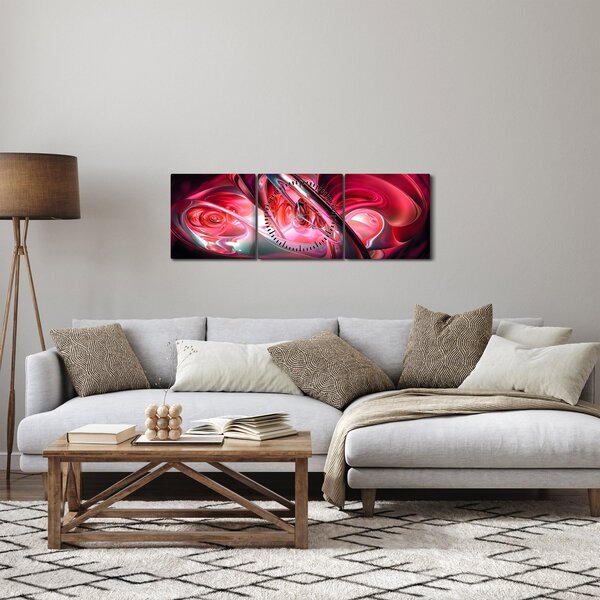 Slika crvenih fraktala (sa satom) (90x30 cm)