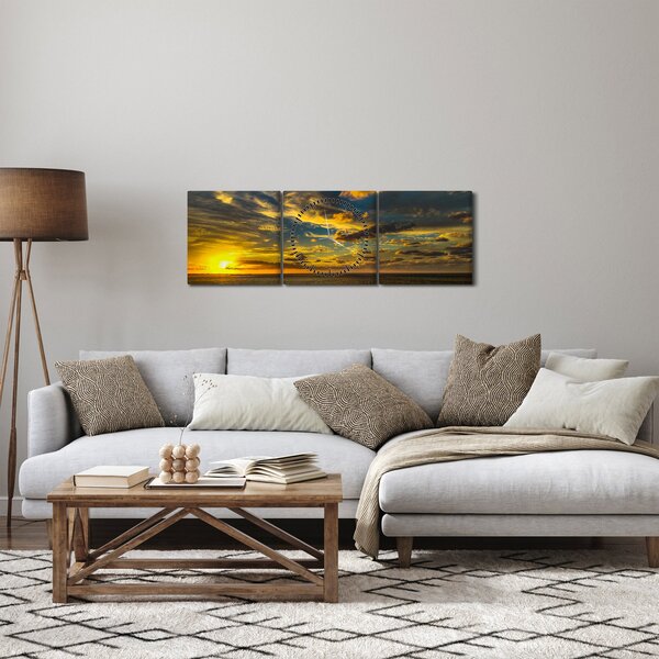 Zalazak sunca na moru (sa satom) (90x30 cm)