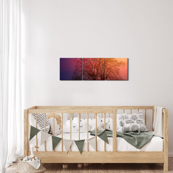 Slika drveća u magli (sa satom) (90x30 cm)