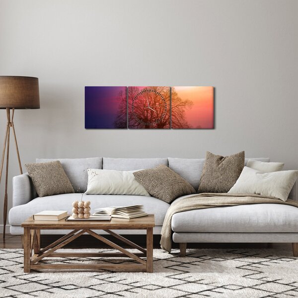 Slika drveća u magli (sa satom) (90x30 cm)