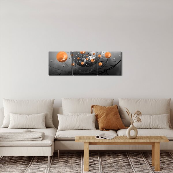 Slika narančastih kugli (sa satom) (90x30 cm)