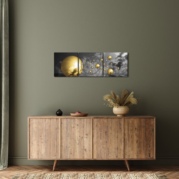Slika oker kugli (sa satom) (90x30 cm)