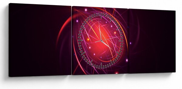 Suvremena slikarska apstrakcija (sa satom) (90x30 cm)