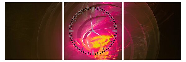 Slika - spiralna apstrakcija (sa satom) (90x30 cm)