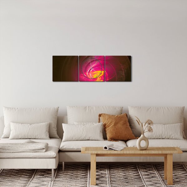 Slika - spiralna apstrakcija (sa satom) (90x30 cm)
