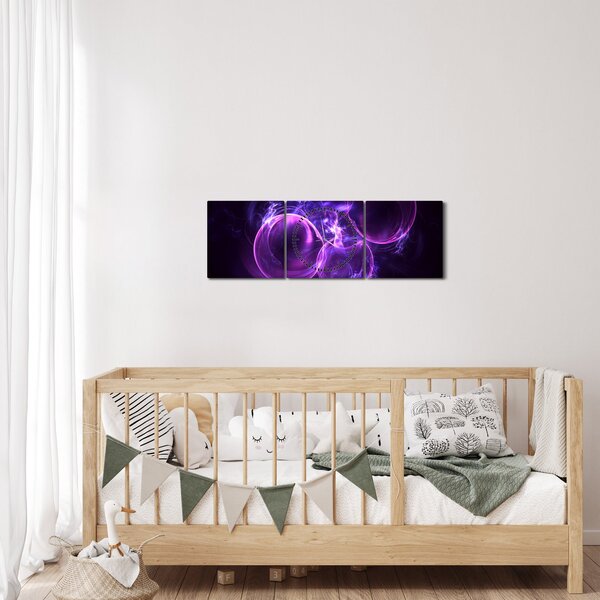 Apstraktna slika mjehurića (sa satom) (90x30 cm)