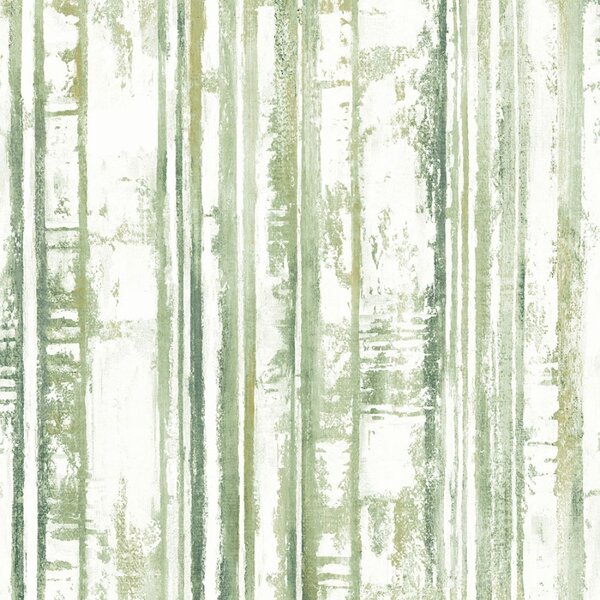 Zelena prugasta periva tapeta od flisa 229604 | Ljepilo besplatno