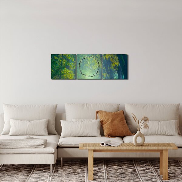 Slika staze obrubljene drvećem (sa satom) (90x30 cm)