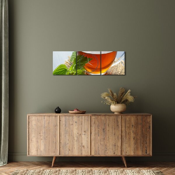Slika šalice s čajem (sa satom) (90x30 cm)
