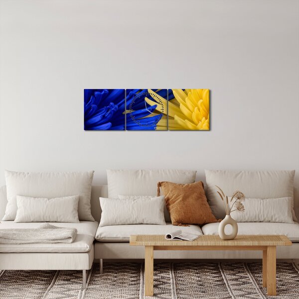 Slika - detalj cvijetova (sa satom) (90x30 cm)